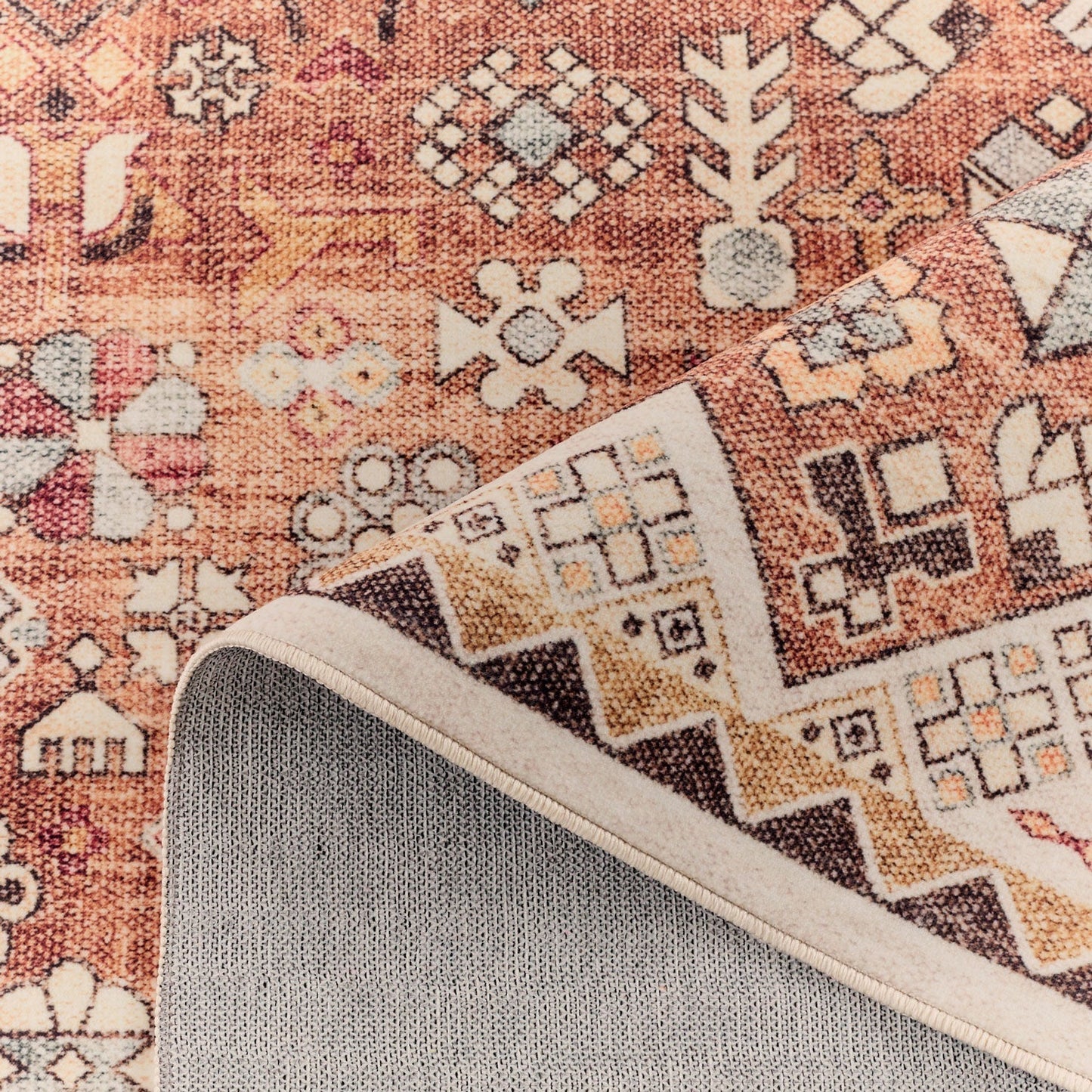 OTTOMAN – Tapis à Motifs Traditionnels Beige