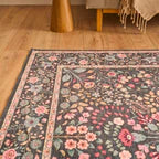 OTTOMAN – Tapis à Motifs Traditionnels Noir