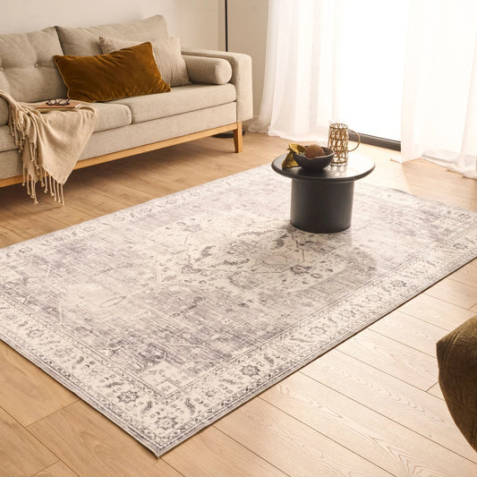 OTTOMAN Eva life– Tapis Décoratif Vintage Gris