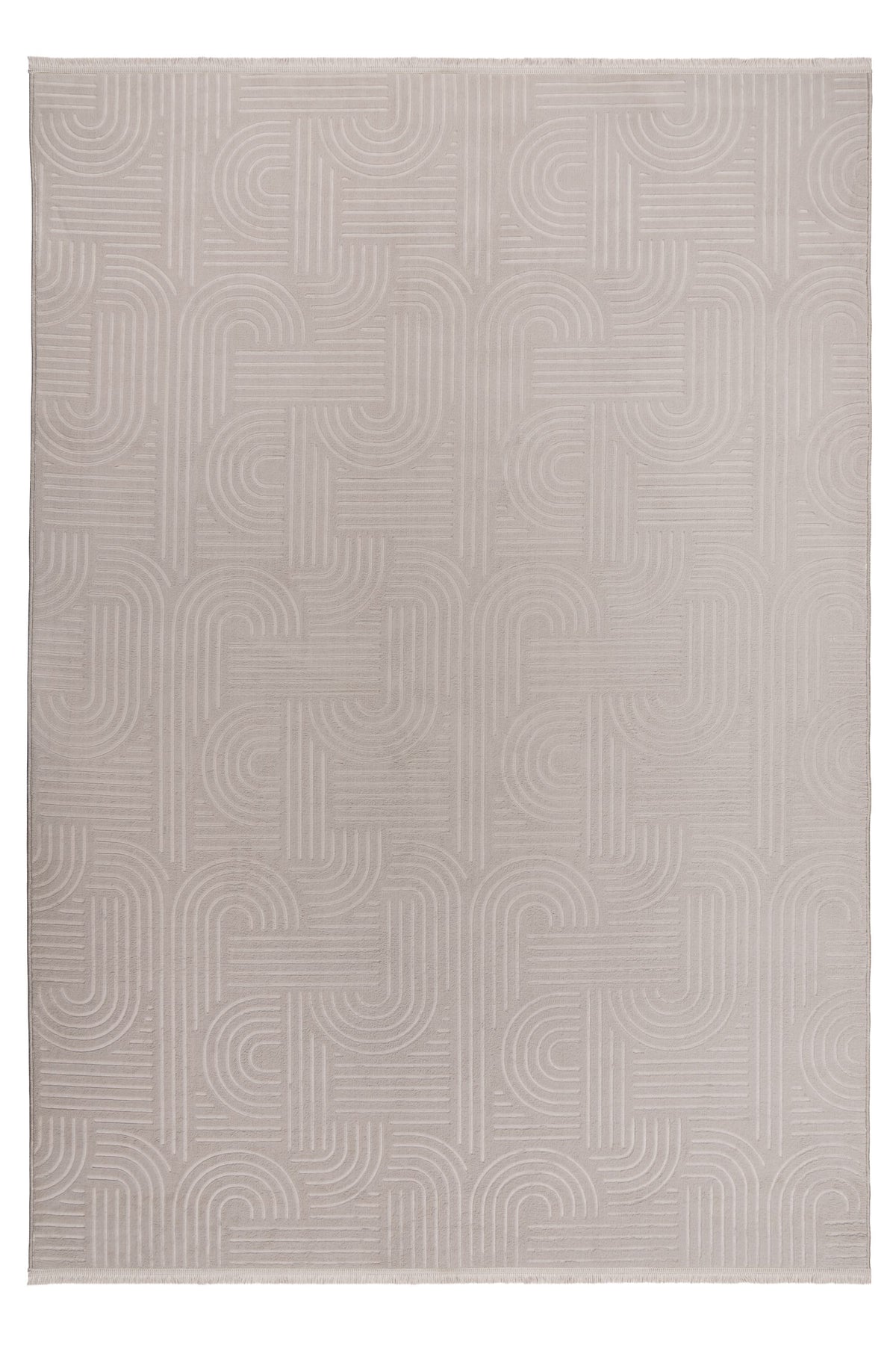 Tapis Damla gris lavable à effet 3D et dos antidérapant
