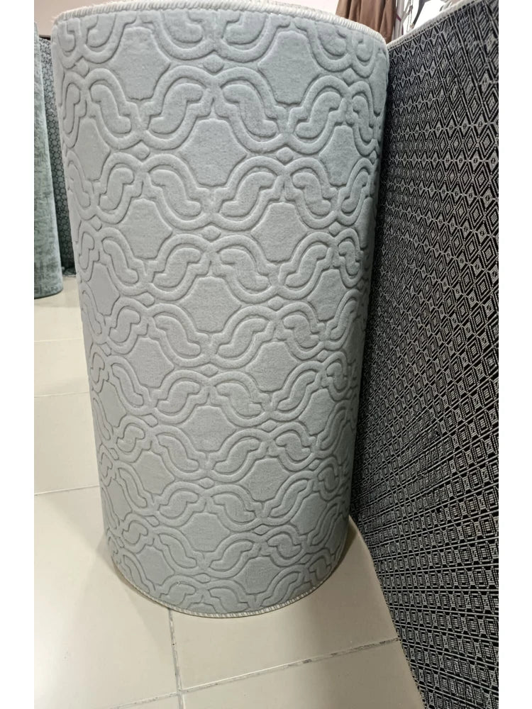 Tapis Passage Gris Relief – Lavable & Antidérapant – Découpe Personnalisée