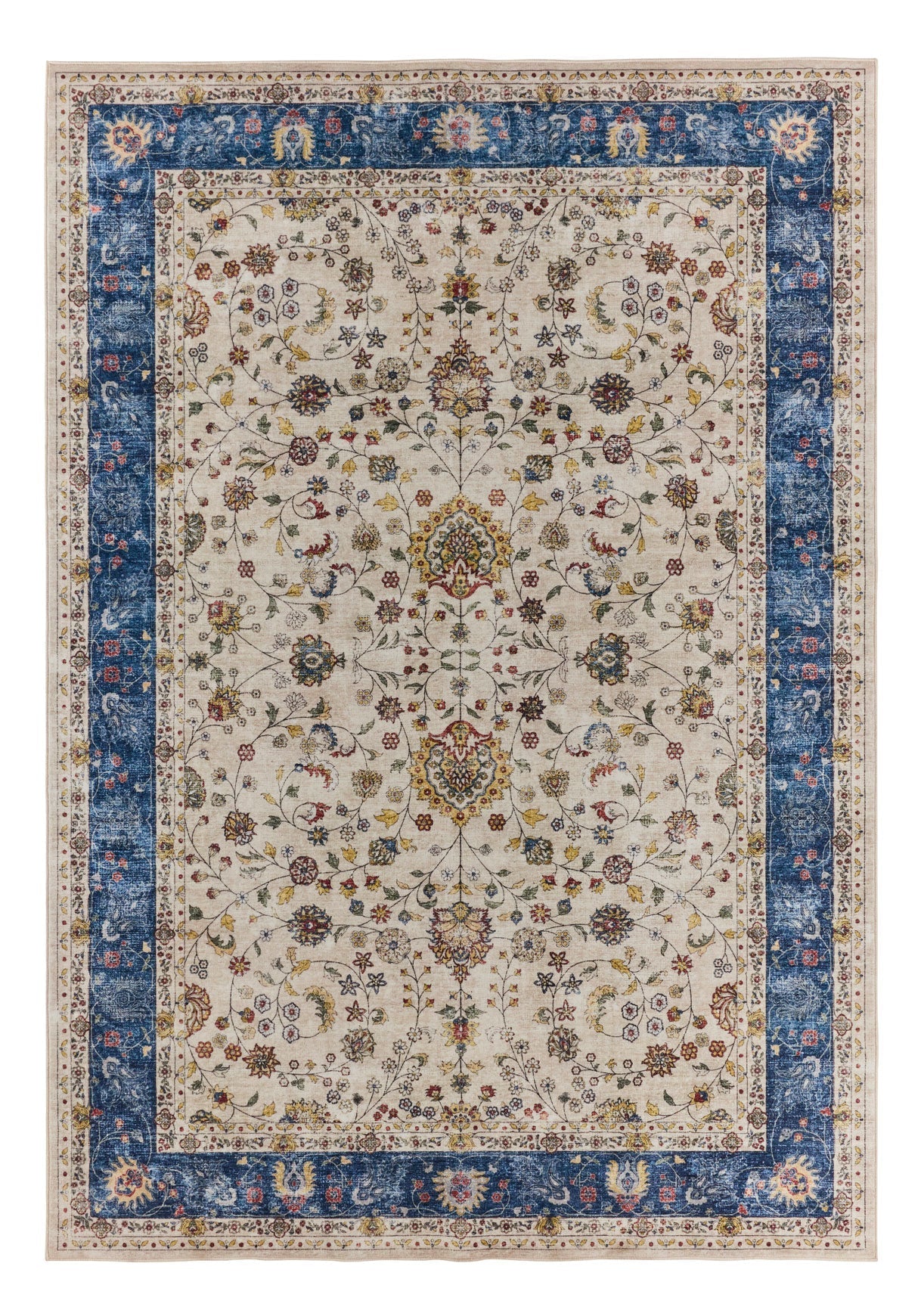 OTTOMAN – Tapis Salon Vintage Bleu