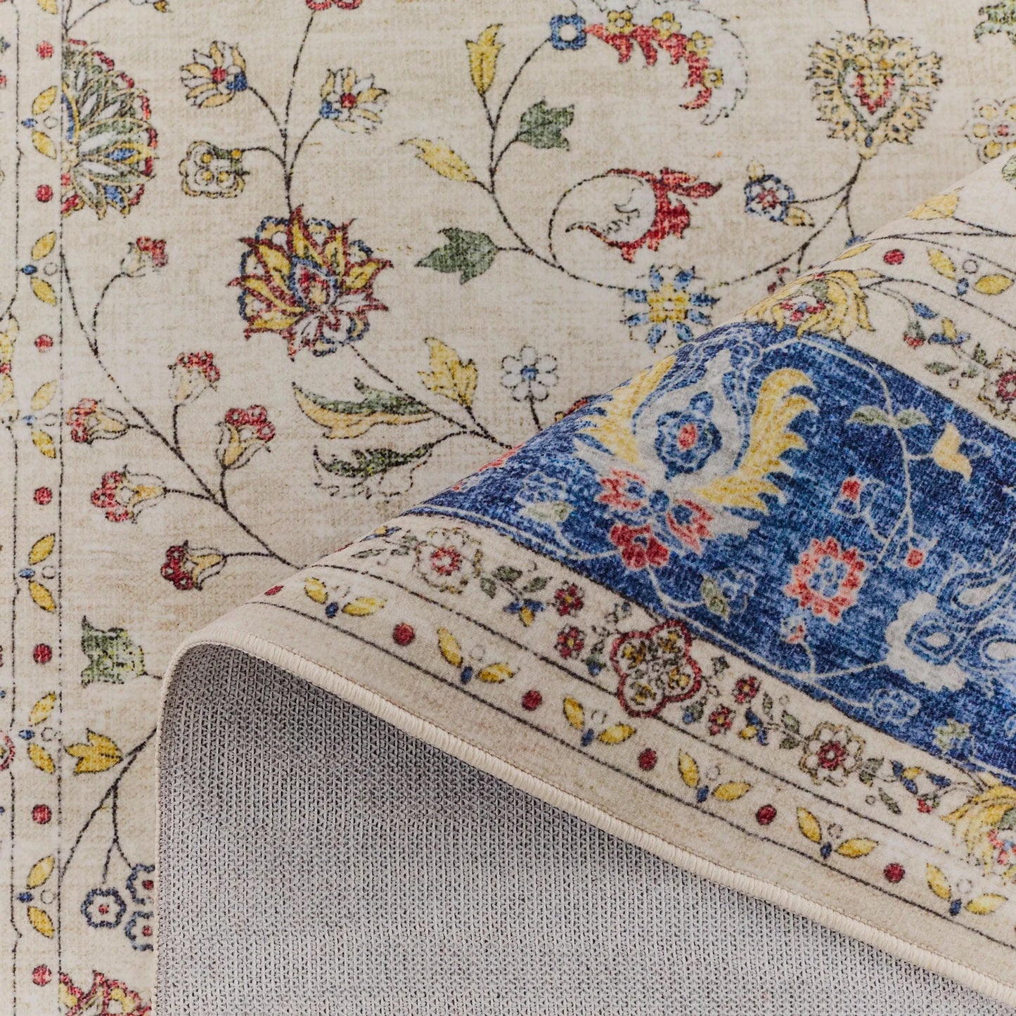 OTTOMAN – Tapis Salon Vintage Bleu