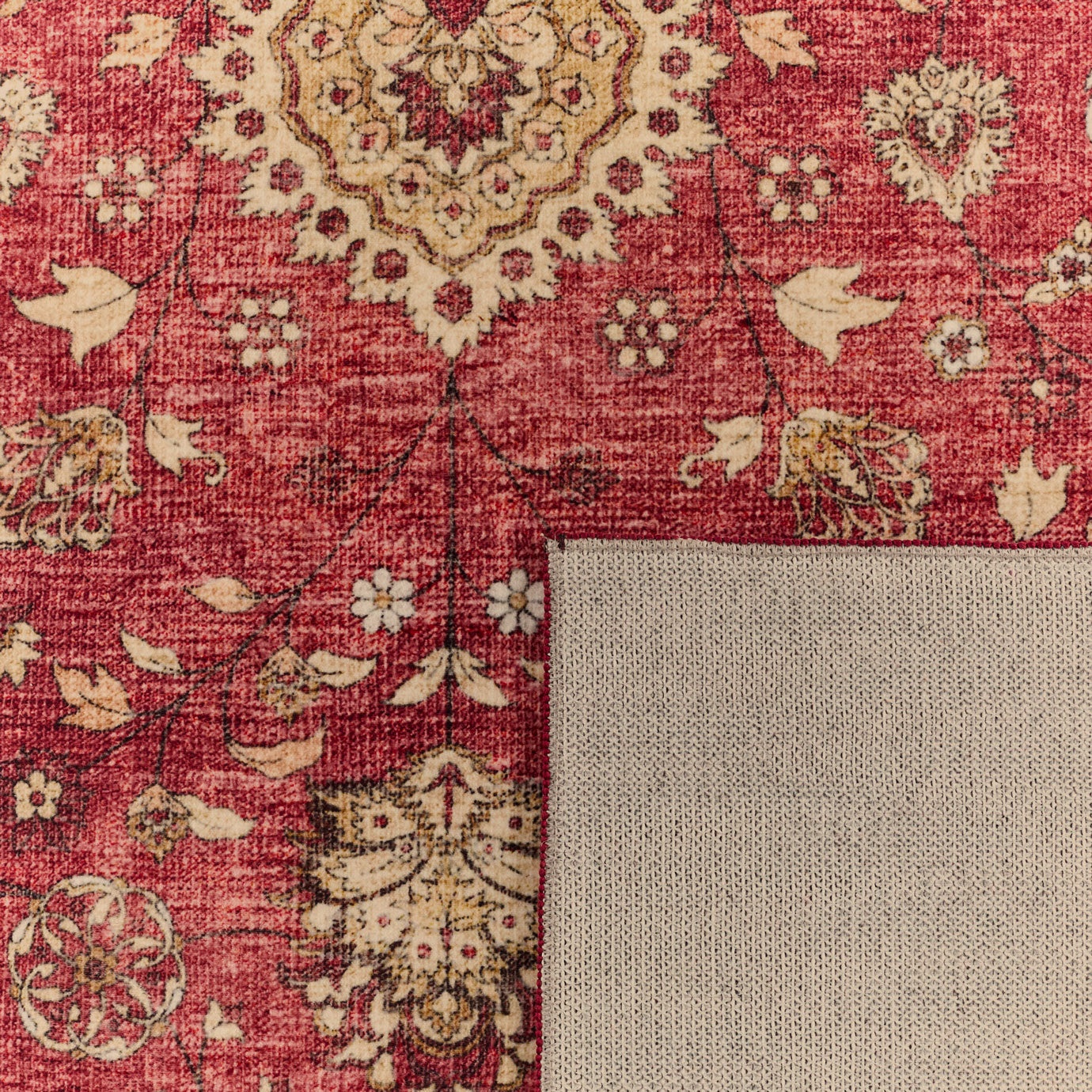 OTTOMAN – Tapis Salon Vintage Rouge