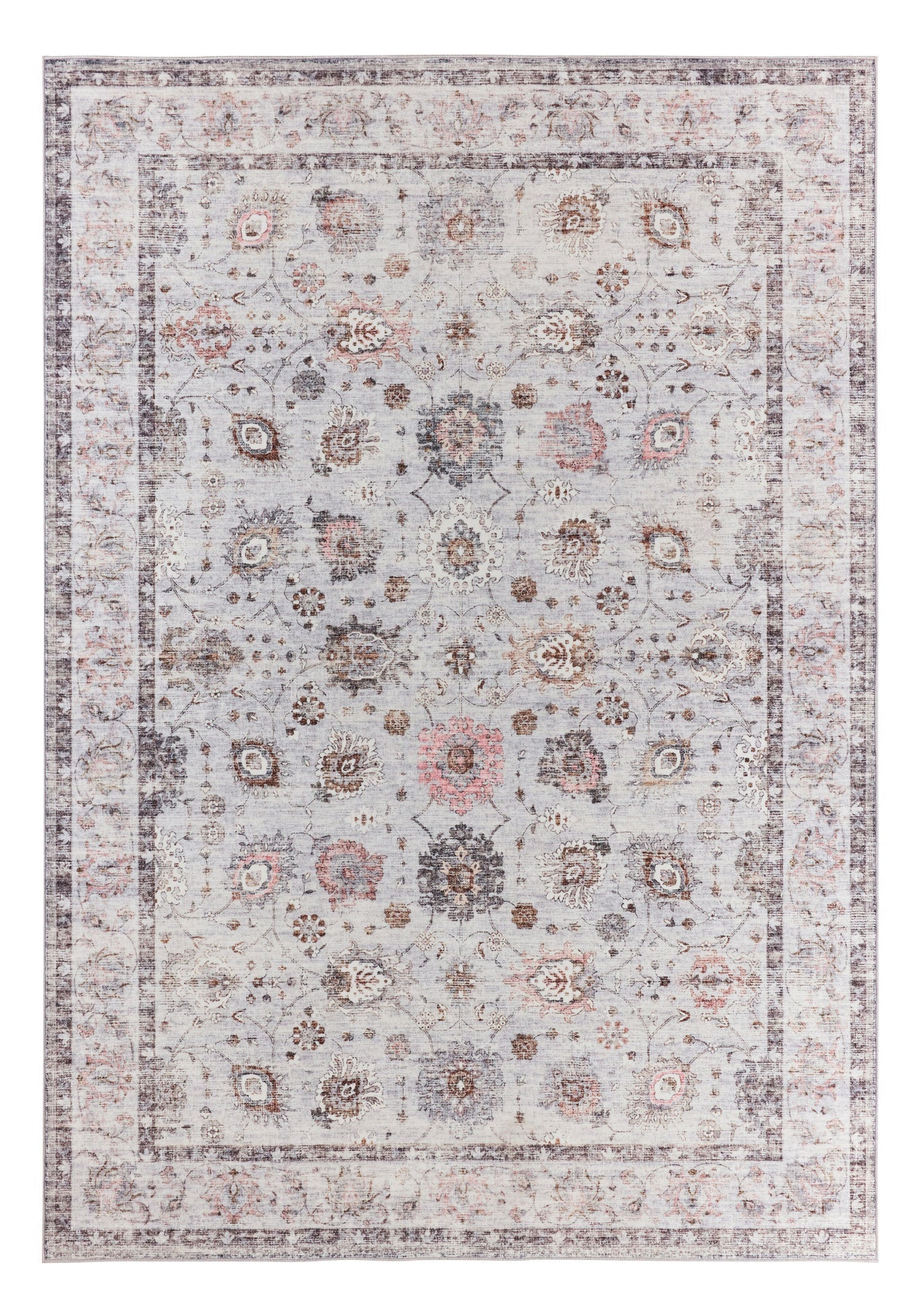 OTTOMAN – Tapis à Motifs Traditionnels Gris