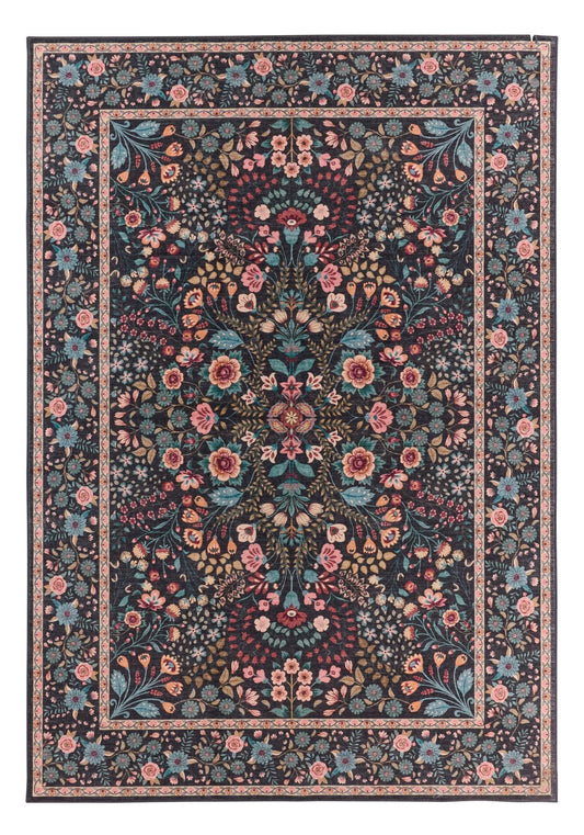 OTTOMAN – Tapis à Motifs Traditionnels Noir