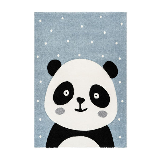 Tapis Enfant Motif Panda 3D - Bleu