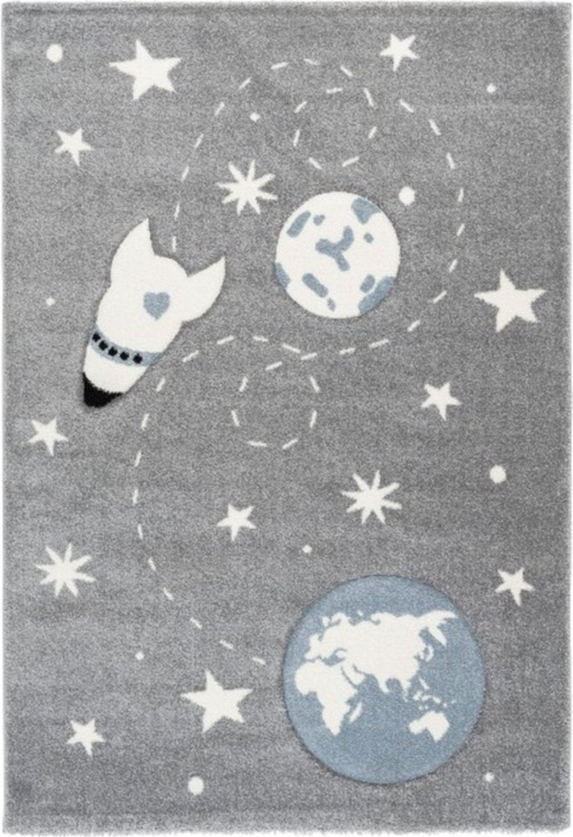 Tapis Enfant Motif Amigo 323 3D - Silver