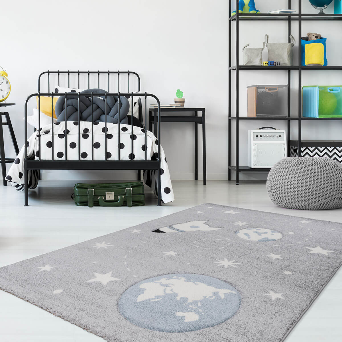 Tapis Enfant Motif Amigo 323 3D - Silver