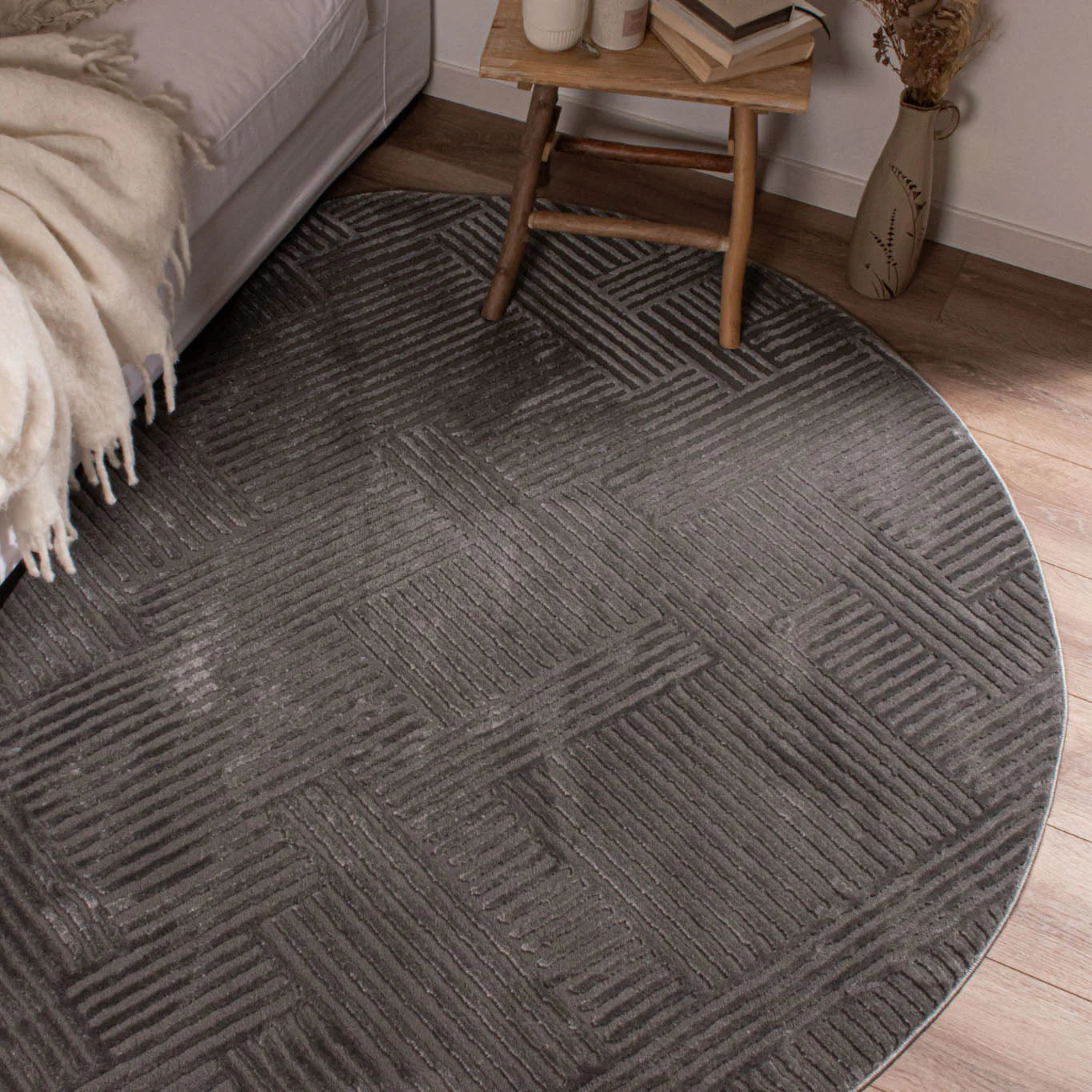 Tapis Rond 160Gris