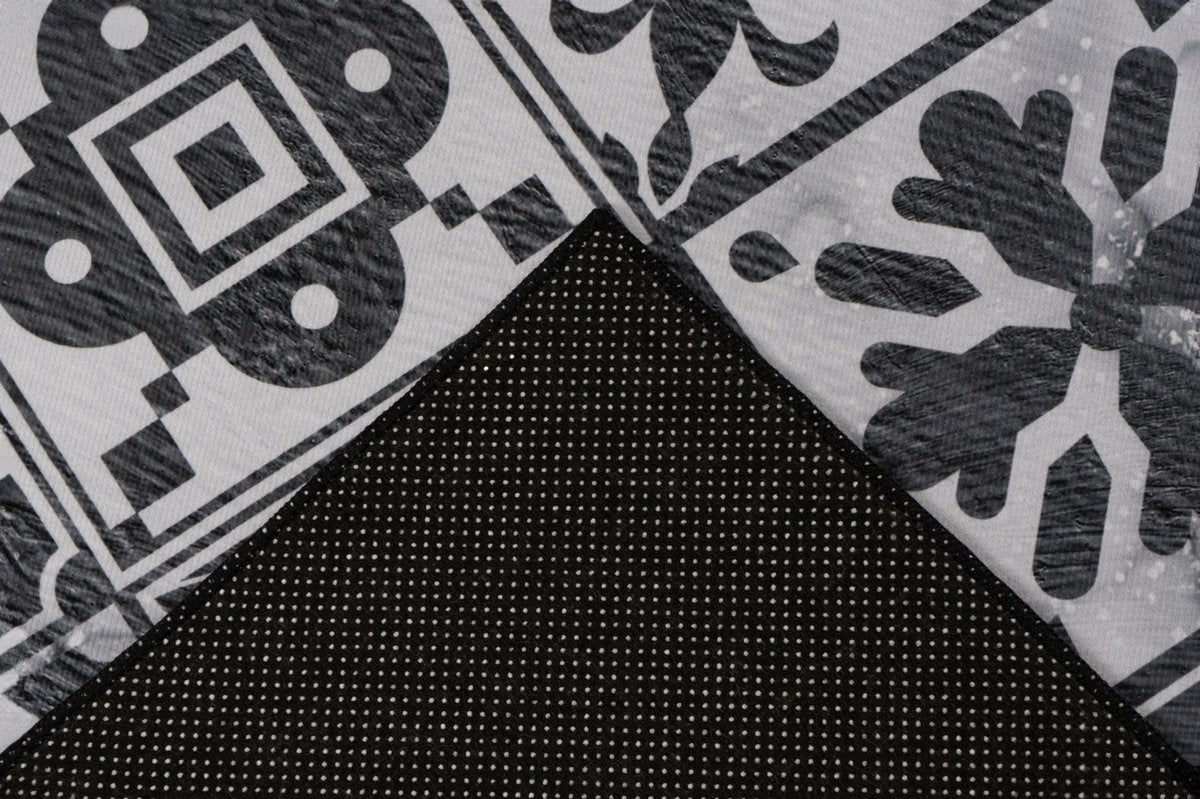 Luna 107 — Tapis de Cuisine Gris | 60 x 180 cm