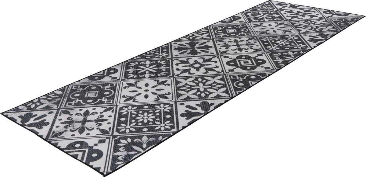 Luna 107 — Tapis de Cuisine Gris | 60 x 180 cm