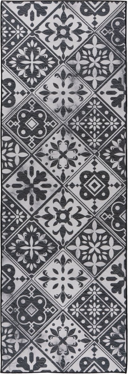 Luna 107 — Tapis de Cuisine Gris | 60 x 180 cm