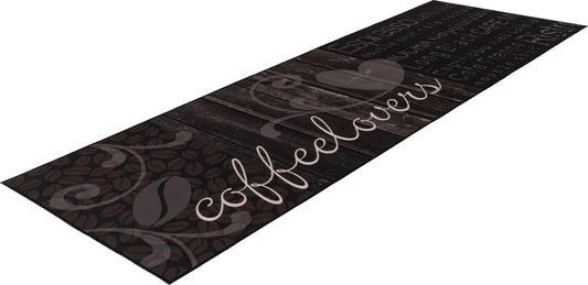 Luna 103 — Tapis de Cuisine Noir | 60 x 180 cm